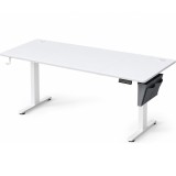 SONGMICS Birou electric reglabil pe inaltime 180x80x72-120 cm, USB-C 20W, 4 pozitii memorate, alb