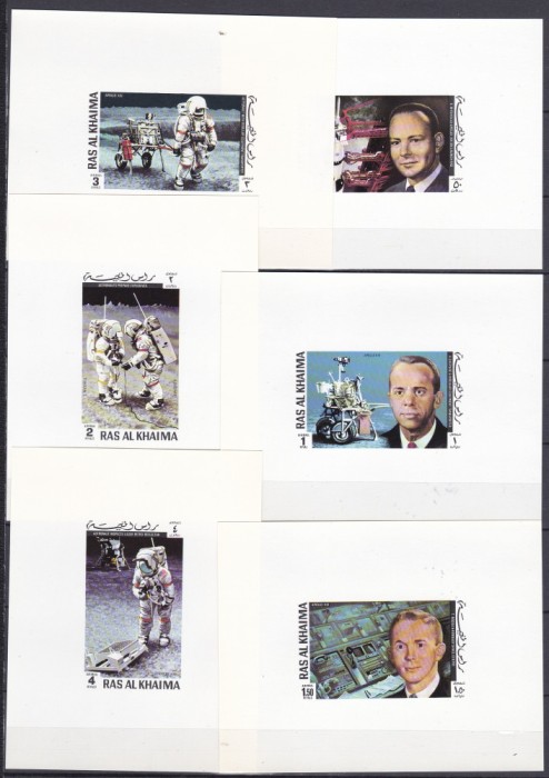 DB1 Cosmos Programul Appolo XIV Ras al Khaima 6 SS de lux MNH