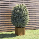 Cumpara ieftin Jardinieră de grădină, maro miere, 40x40x40 cm, lemn masiv pin