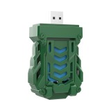 Aparat electric portabil impotriva tantarilor VENTLEX cu pastile, Interior/Exterior, Alimentare prin USB, compact si usor 33g, protectie 360&deg;, Verde