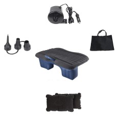 Saltea auto gonflabila cu pompa electrica inclusa, 140cm x 90cm x 45cm, neagra