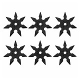 Cumpara ieftin Set sase stele de aruncat DEPOX&reg;, 7 colturi, metalic, negru, 9.5 cm