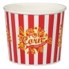Cutie Popcorn Carton, 1850ml, Dungi Roșii și Albe, Oem