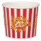 Cutie Popcorn Carton, 1850ml, Dungi Roșii și Albe