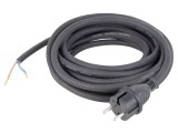 Cablu 3m 2x1,5mm&sup2; AS SCHWABE 70556 CEE 7/17 16A Negru Gumă
