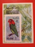 RAS AL KHAIMA, PĂSĂRI - COLIȚĂ MNH IMPERF.