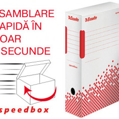 Cutie Depozitare Si Arhivare Esselte Speedbox, Carton, 100 Mm, Alb