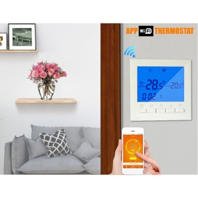 Intrerupator cu termostat WIFI programabil ecran LCD 220V foto