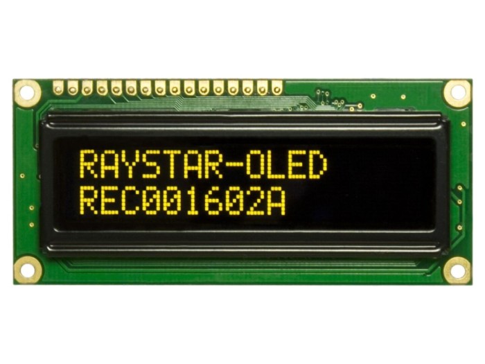 Display OLED alfanumeric 16x2 galben