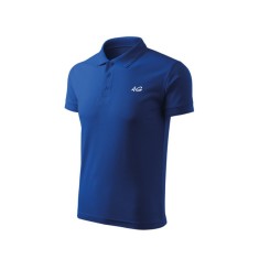 Tricou barbati polo slim albastru TR010
