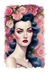 Sticker decorativ, Printesa, Roz, 85 cm, 9285ST foto