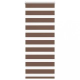 vidaXL Jaluzea tip zebra maro lățime țesătură 60,9 cm poliester