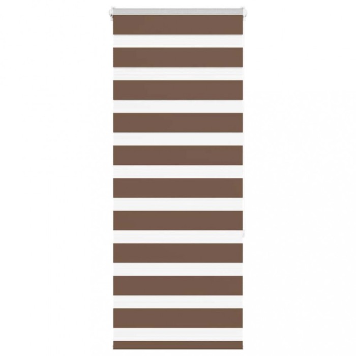 vidaXL Jaluzea tip zebra maro lățime țesătură 60,9 cm poliester