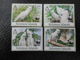 Solomon Islands-Fauna wwf,pasari,papagali-serie completa,nestampilate MNH, Nestampilat