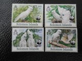 Solomon Islands-Fauna wwf,pasari,papagali-serie completa,nestampilate MNH