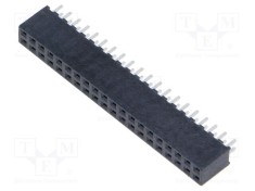 Conector şiruri pini mamă 40 PIN 2mm aurit THT soclu drept SAMTEC