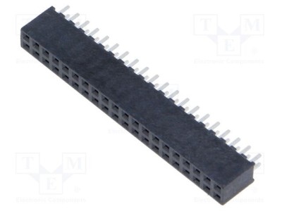 Conector şiruri pini mamă 40 PIN 2mm aurit THT soclu drept SAMTEC foto