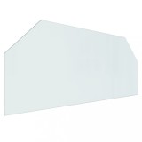 Cumpara ieftin Placa de sticla pentru semineu, hexagonala, 120x50 cm
