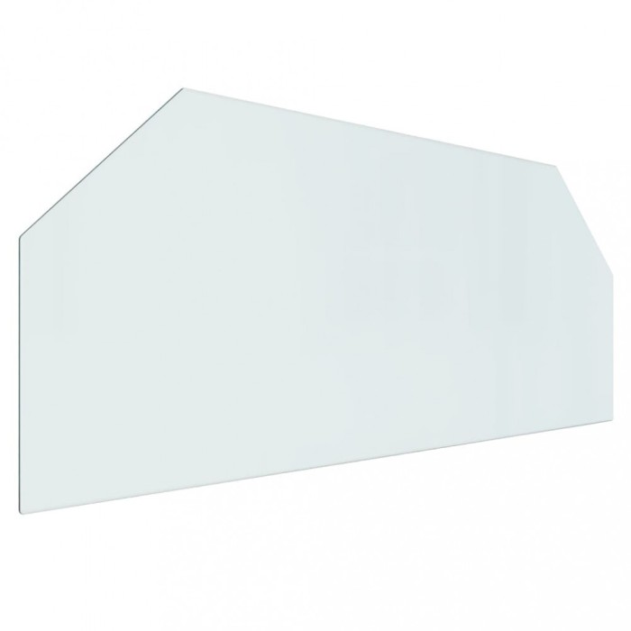 Placa de sticla pentru semineu, hexagonala, 120x50 cm