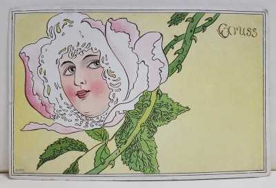 GRUSS , CARTE POSTALA ILUSTRATA , POLICROMA, CLASICA foto