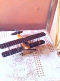 Macheta veche Avion din lemn stil ww2, 1:18