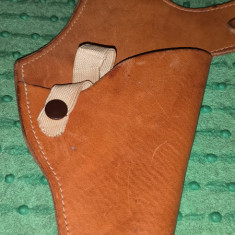 toc pistol ham holster din piele naturala pt. décor colectie panoplie etc.