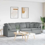 VidaXL Canapea modulară cu perne, gri deschis, textil