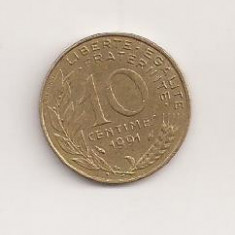 Moneda Franta - 10 Centimes 1991