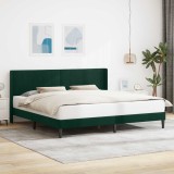 vidaXL Cadru de pat cu headboard Verde &icirc;nchis 200 x 200 cm Catifea 42027529