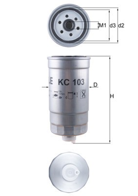 MAHLE KC 103 filtru combustibil
