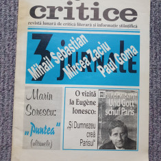 Caiete Critice revistă critică literară, nr. 5-7, 1997, 189 pagini, stare f buna