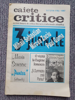 Caiete Critice revistă critică literară, nr. 5-7, 1997, 189 pagini, stare f buna foto