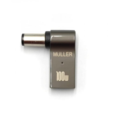 Adaptor de alimentare laptop USB TYPE C metal la HP 7.4 X 5.0 MM M-T max PD 100W Muller foto