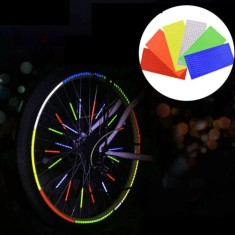Banda reflectorizanta autoadeziva, pentru biciclete, 20.5x0.8 cm, siguranta si vizibilitate - Galben