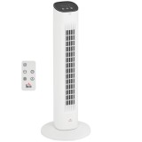 Ventilator turn HOMCOM cu telecomandă, 3 viteze, mod de repaus | Aosom Romania