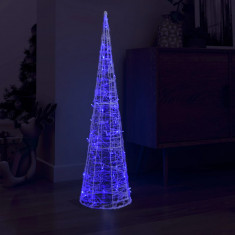 Piramida decorativa con de lumini cu LED albastru 120 cm acril GartenMobel Dekor
