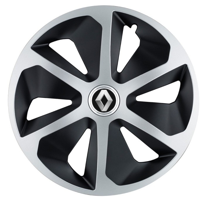 Set 4 capace roti Roco Gri-Negru R17 pentru gama auto Renault