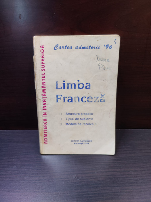 carte limba franeza, admitere in invatamantul superior / C148