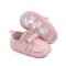 Pantofiori roz pudra cu fundita si coronita (Marime Disponibila: 0-3 luni)
