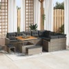 VidaXL Set de canapele pentru grădină 12 pcs Gri 100 x 100 x 71 cm 3363598