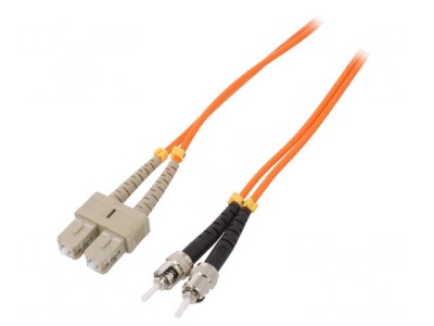 Patch Cord Fibra Optica OM2 SC/UPC-ST/UPC 3m Portocaliu foto