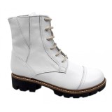 Ghete dama albe, din piele naturala imblanite G2107ALB