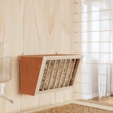 VidaXL Hrănitor pentru f&acirc;n de iepuri, 37x18,5x23 cm, lemn masiv brad
