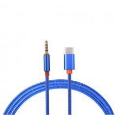 USB-C Tip C Tata la Jack 3.5mm Tata-Culoare Albastru