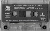 Barry White - The Man Is Back! Caseta Audio A&amp;M Records Fara Coperti Muzica