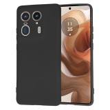 Husa premium din silicon pentru motorola edge 50 ultra - softflex, microfibra, black