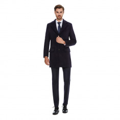 Palton barbati casmir business bleumarin B103