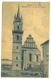 863 - BISTRITA, Evanghelical Church Market, Romania - old postcard - used - 1918, Circulata, Printata