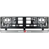 Set 2 bucati, suport numar inmatriculare argintiu Audi Sline