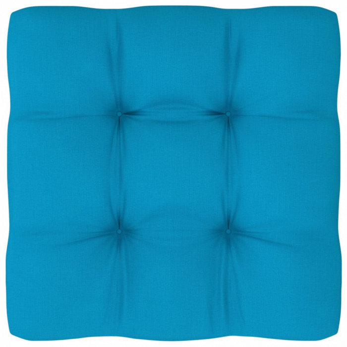 Pernă canapea din paleți, albastru, 70x70x10 cm